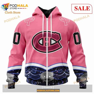 Custom Montreal Canadiens Fights Cancer Sweatshirt NHL Hoodie 3D
