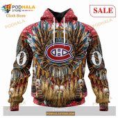 Custom Montreal Canadiens Native Costume Design Nhl Hoodie 3d 1.jpg - demo10