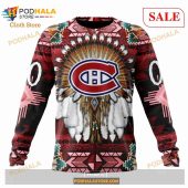Custom Montreal Canadiens Native Costume Sweatshirt Nhl Hoodie 3d 4.jpg - demo10