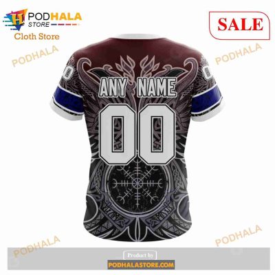 Custom Montreal Canadiens Norse Viking Symbols NHL Hoodie 3D