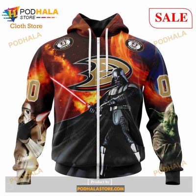 Custom NHL Anaheim Ducks Design X Star War Shirt Hoodie 3D