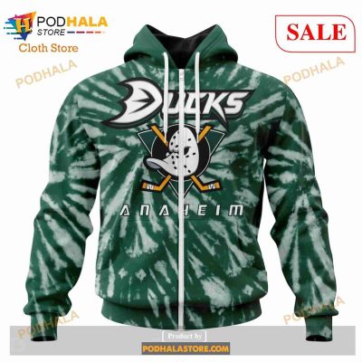 Custom NHL Anaheim Ducks Special Retro Vintage Tie - Dye Shirt Hoodie 3D