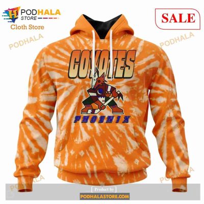 Custom NHL Arizona Coyotes Special Retro Vintage Tie - Dye Shirt Hoodie 3D