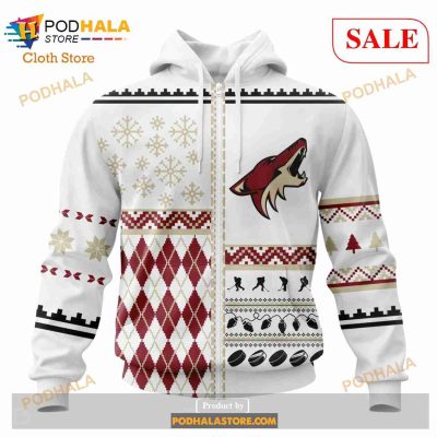 Custom NHL Arizona Coyotes Unisex Christmas Is Coming Shirt Hoodie 3D