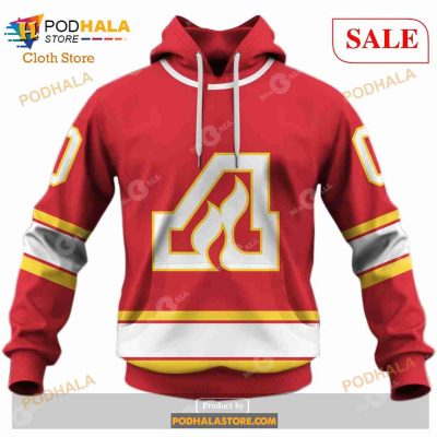 Custom NHL ATLANTA FLAMES CALGARY FLAMES 70s Vintage Home Shirt Hoodie 3D