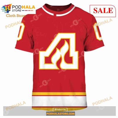 Custom NHL ATLANTA FLAMES CALGARY FLAMES 70s Vintage Home Shirt Hoodie 3D