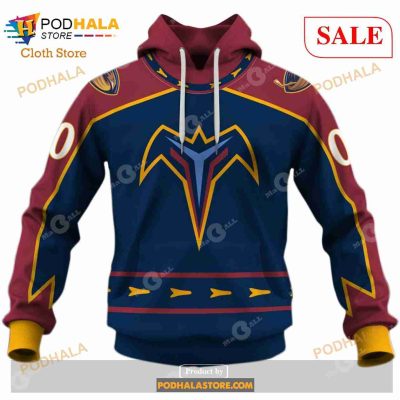 Custom NHL Atlanta Thrashers Winnipeg Jets 1999 Vintage Away Shirt Hoodie 3D