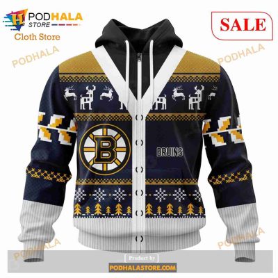 Custom NHL Boston Bruins Chrismas Season Shirt Hoodie 3D