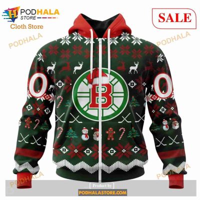 Custom NHL Boston Bruins Christmas Is Coming Unisex Sweatshirt Shirt Hoodie 3D