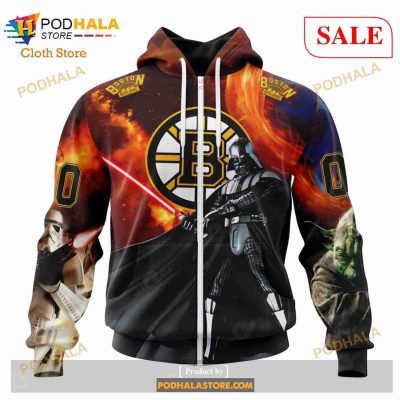 Custom NHL Boston Bruins Design X Star War Shirt Hoodie 3D