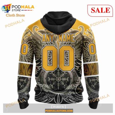 Custom NHL Boston Bruins Norse Viking Symbols Shirt Hoodie 3D