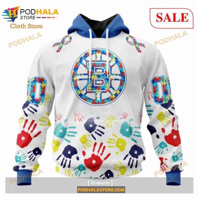Custom NHL Boston Bruins Special Autism Awareness Design Shirt Hoodie 3D