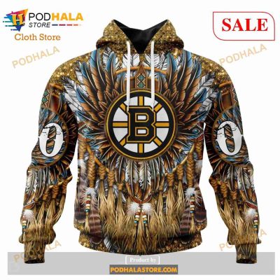 Custom NHL Boston Bruins Special Native Costume Design Shirt Hoodie 3D