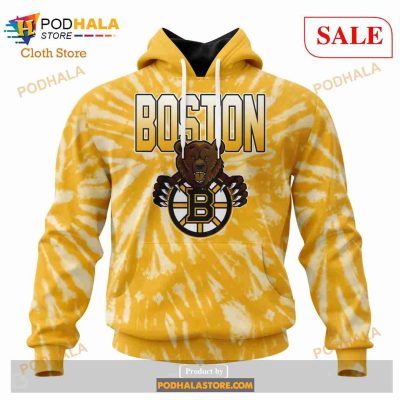 Custom NHL Boston Bruins Special Retro Vintage Tie - Dye Shirt Hoodie 3D