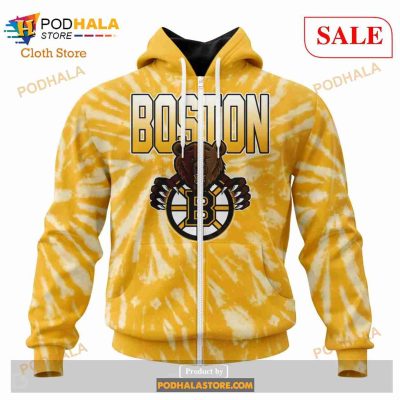 Custom NHL Boston Bruins Special Retro Vintage Tie - Dye Shirt Hoodie 3D