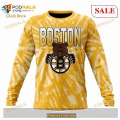 Custom Nhl Boston Bruins Special Retro Vintage Tie Dye Shirt Hoodie 3d 6.jpg - demo10