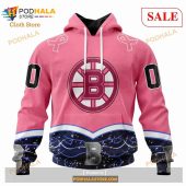 Custom Nhl Boston Bruins Unisex For Hockey Fights Cancer Shirt Hoodie 3d 1.jpg - demo10