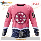 Custom Nhl Boston Bruins Unisex For Hockey Fights Cancer Shirt Hoodie 3d 6.jpg - demo10
