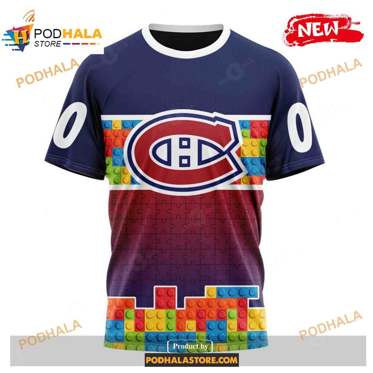 Custom NHL Montreal Canadiens Puzzle Game Gradients Full Color Shirt Hoodie 3D Custom NHL Montreal Canadiens Puzzle Game Gradients Full Color Shirt Hoodie 3D