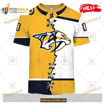 Custom NHL Nashville Predators Mix Color Jersey 2023 Shirt Hoodie 3D
