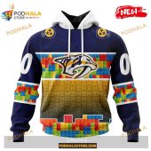 Custom Nhl Nashville Predators Puzzle Game Gradients Full Color Shirt Hoodie 3d 1.jpg - demo10