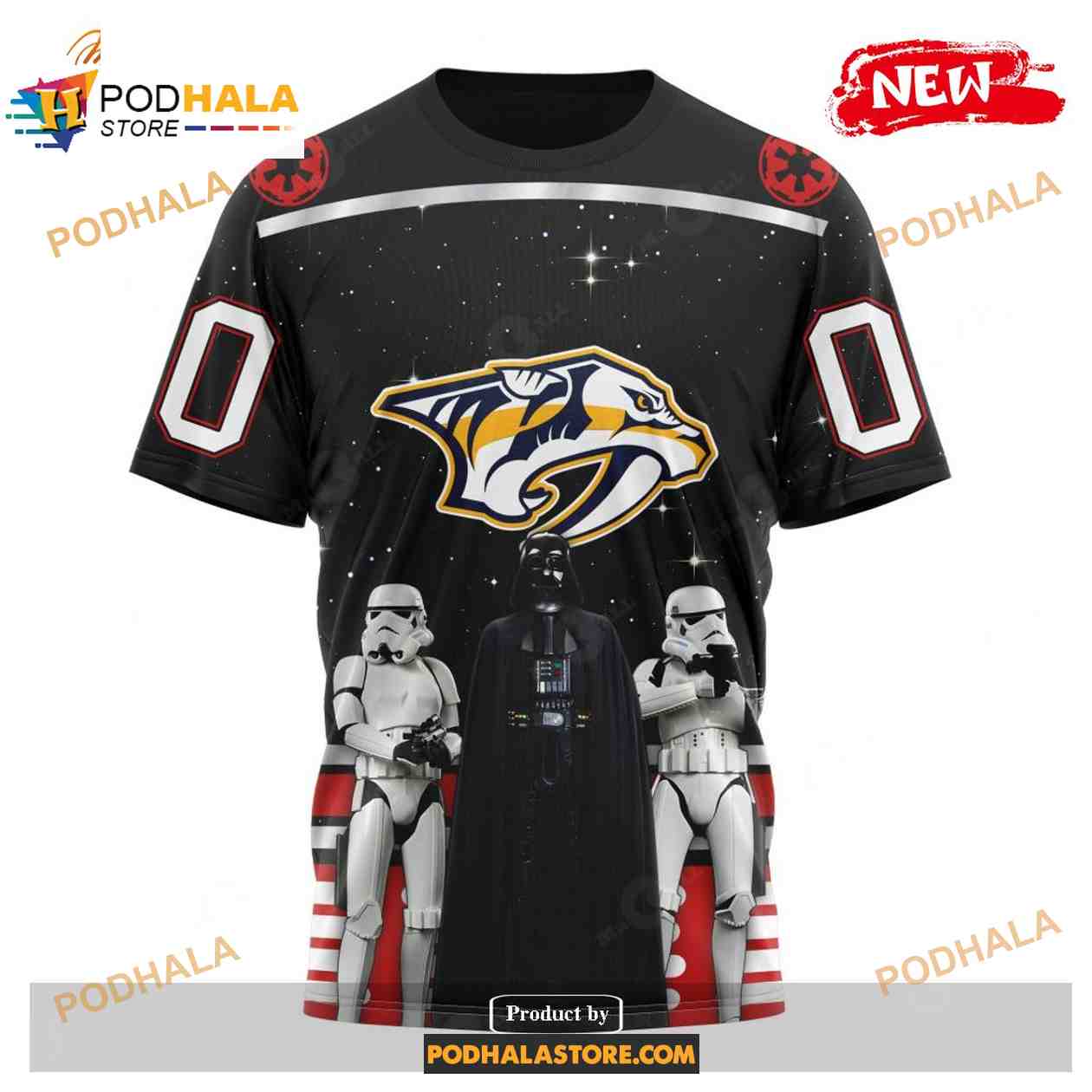 Custom NHL Nashville Predators Star Wars Black Design Shirt Hoodie 3D Custom NHL Nashville Predators Star Wars Black Design Shirt Hoodie 3D