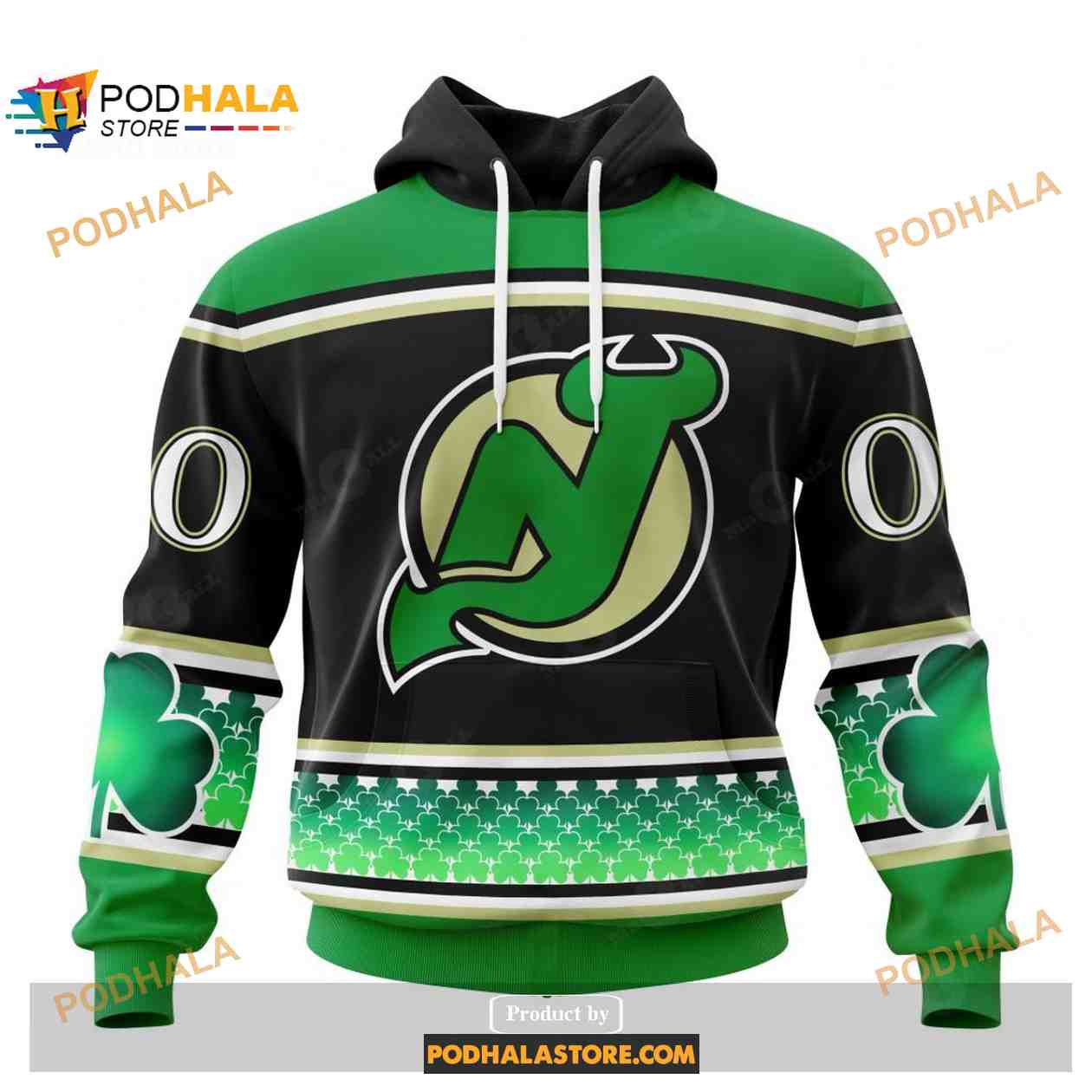 Custom NHL New Jersey Devils Hockey Patricks Day Shirt Hoodie 3D Custom NHL New Jersey Devils Hockey Patricks Day Shirt Hoodie 3D