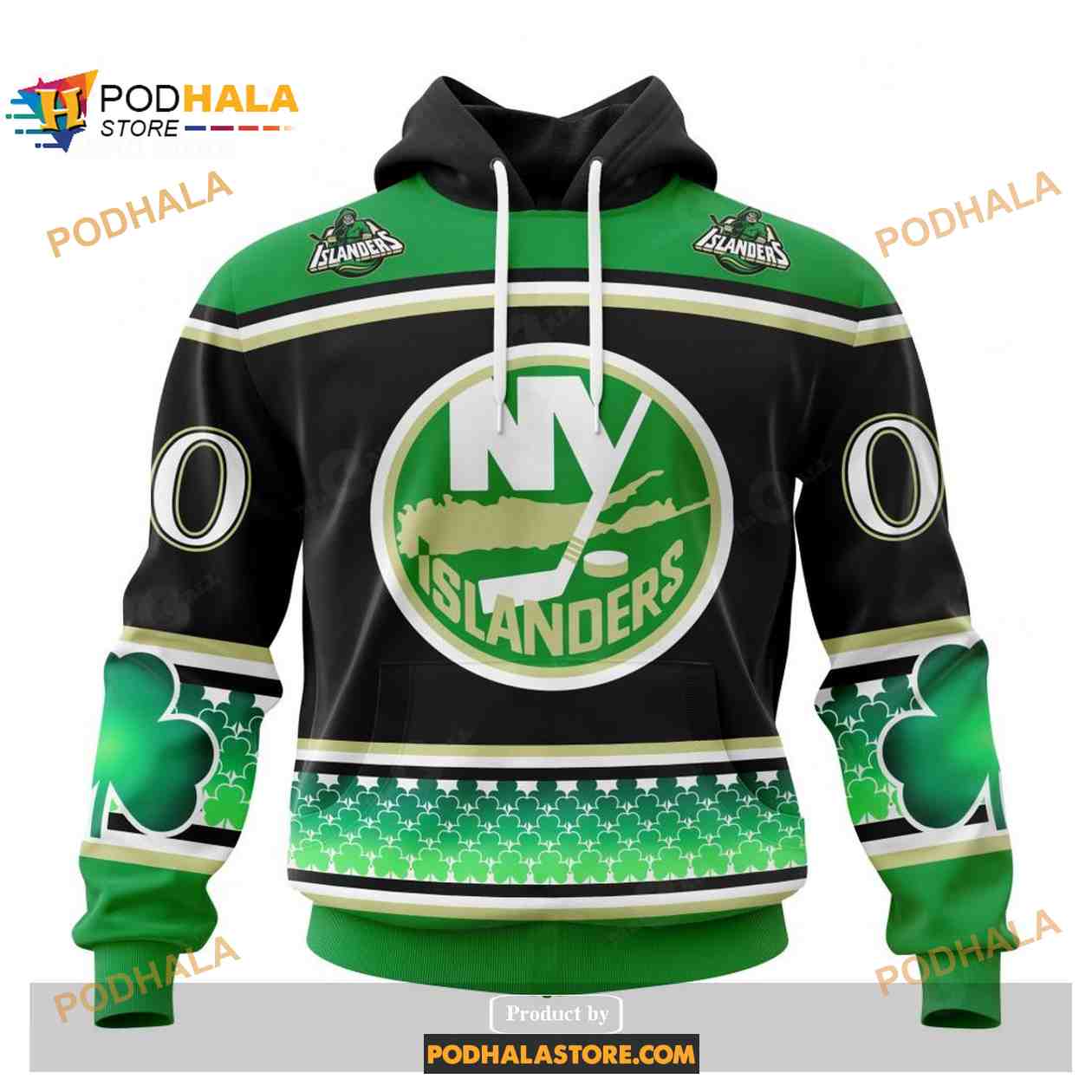 Custom NHL New York Islanders Hockey Patricks Day Shirt Hoodie 3D Custom NHL New York Islanders Hockey Patricks Day Shirt Hoodie 3D