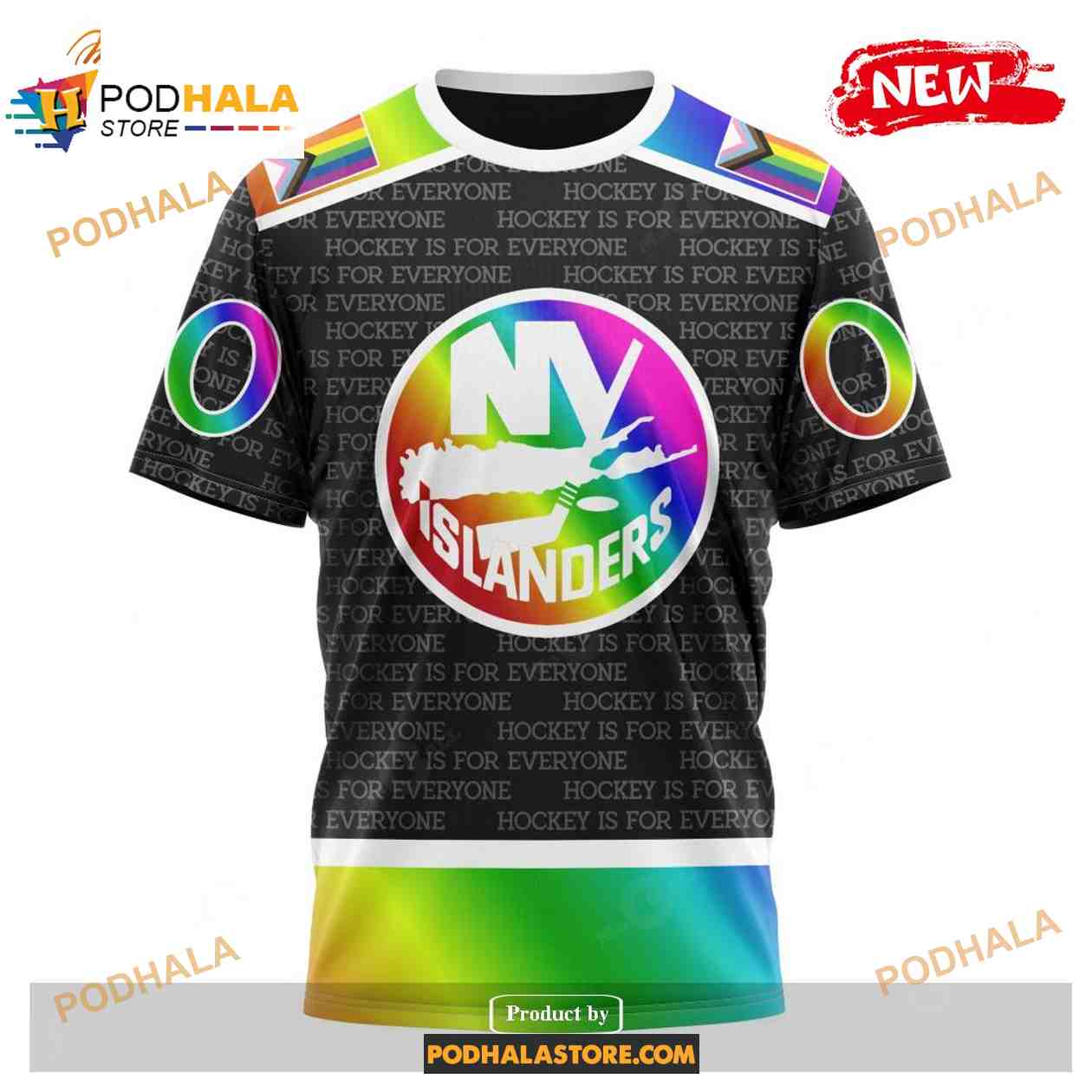 Custom NHL New York Islanders Pride Gradient Color Design Hockey Shirt Hoodie 3D Custom NHL New York Islanders Pride Gradient Color Design Hockey Shirt Hoodie 3D