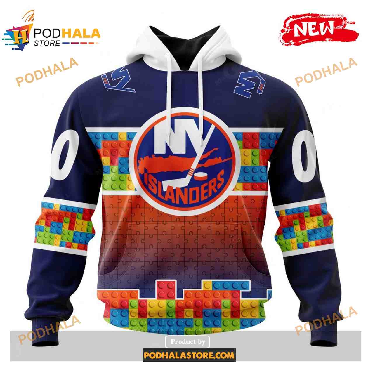 Custom NHL New York Islanders Puzzle Game Gradients Full Color Shirt Hoodie 3D Custom NHL New York Islanders Puzzle Game Gradients Full Color Shirt Hoodie 3D