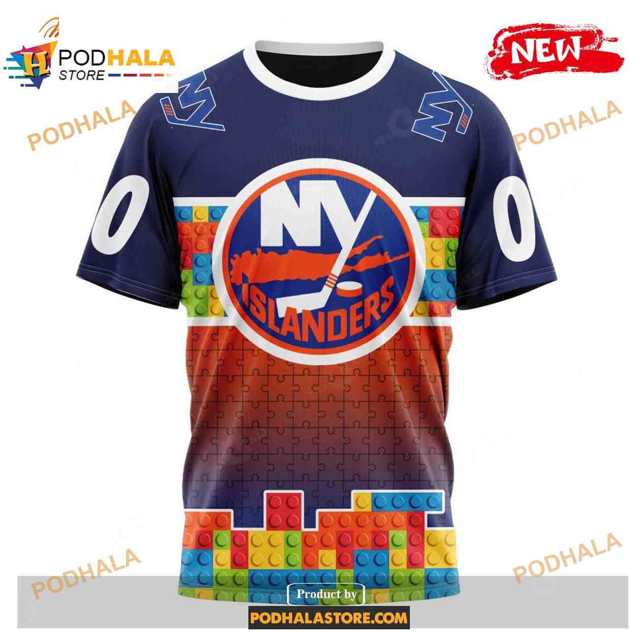Custom NHL New York Islanders Puzzle Game Gradients Full Color Shirt Hoodie 3D Custom NHL New York Islanders Puzzle Game Gradients Full Color Shirt Hoodie 3D