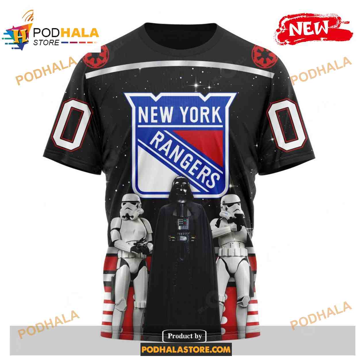 Custom NHL New York Rangers Star Wars Black Design Shirt Hoodie 3D Custom NHL New York Rangers Star Wars Black Design Shirt Hoodie 3D
