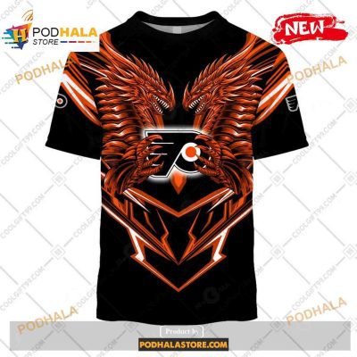 Custom NHL Philadelphia Flyers Dragon Design Shirt Hoodie 3D