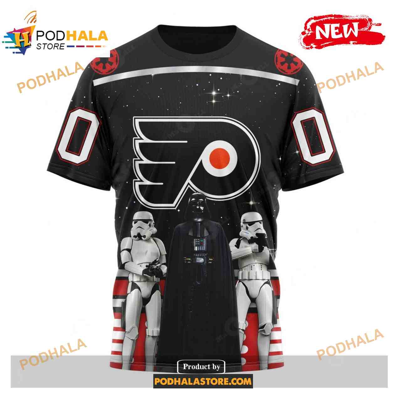 Custom NHL Philadelphia Flyers Star Wars Black Design Shirt Hoodie 3D Custom NHL Philadelphia Flyers Star Wars Black Design Shirt Hoodie 3D