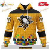 Custom Nhl Pittsburgh Penguins Kits Hockey Fights Against Autism Yellow Design Shirt Hoodie 3d 1.jpg - demo10
