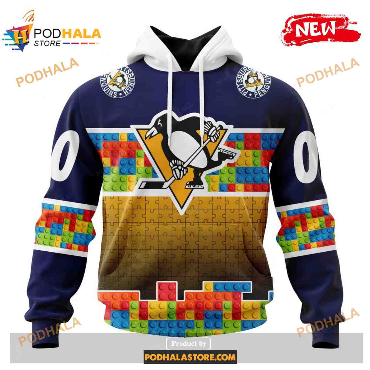 Custom NHL Pittsburgh Penguins Puzzle Game Gradients Full Color Shirt Hoodie 3D Custom NHL Pittsburgh Penguins Puzzle Game Gradients Full Color Shirt Hoodie 3D