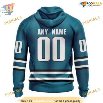 Custom NHL San Jose Sharks Hoodie 3D, 2023 Home Kits Shirt