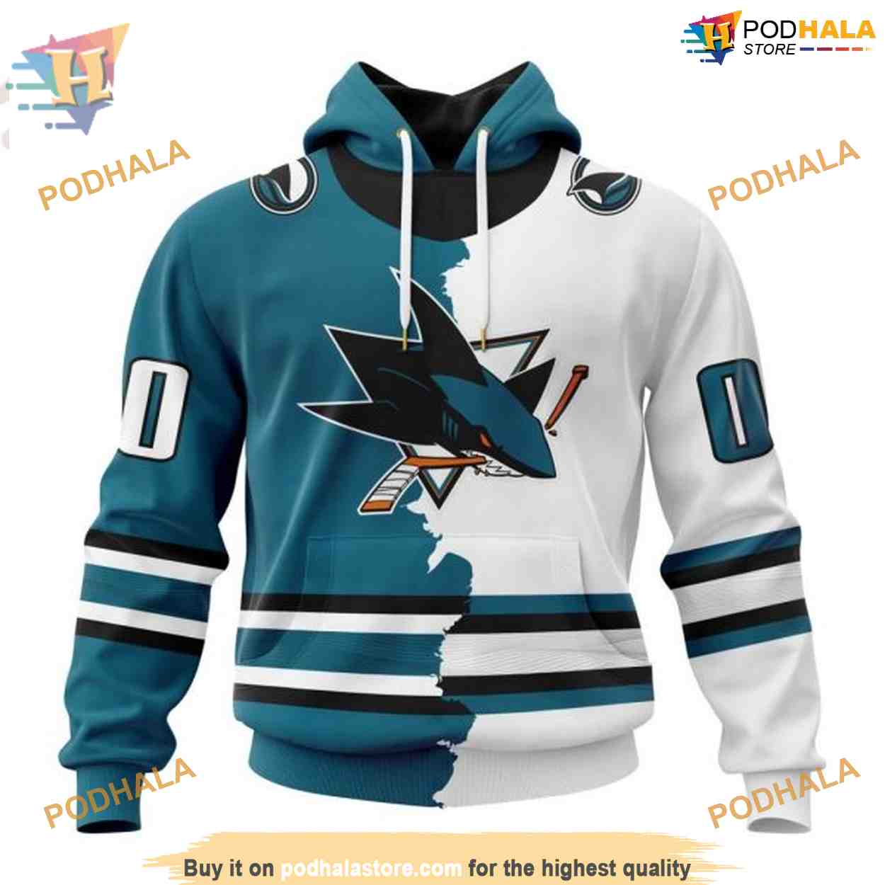 Custom NHL San Jose Sharks Hoodie 3D, 2023 Home Mix Away Shirt Custom NHL San Jose Sharks Hoodie 3D, 2023 Home Mix Away Shirt