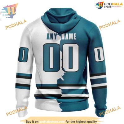 Custom NHL San Jose Sharks Hoodie 3D, 2023 Home Mix Away Shirt