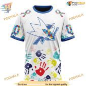 Custom Nhl San Jose Sharks Hoodie 3d Autism Awareness Design Shirt 3.jpg - demo10