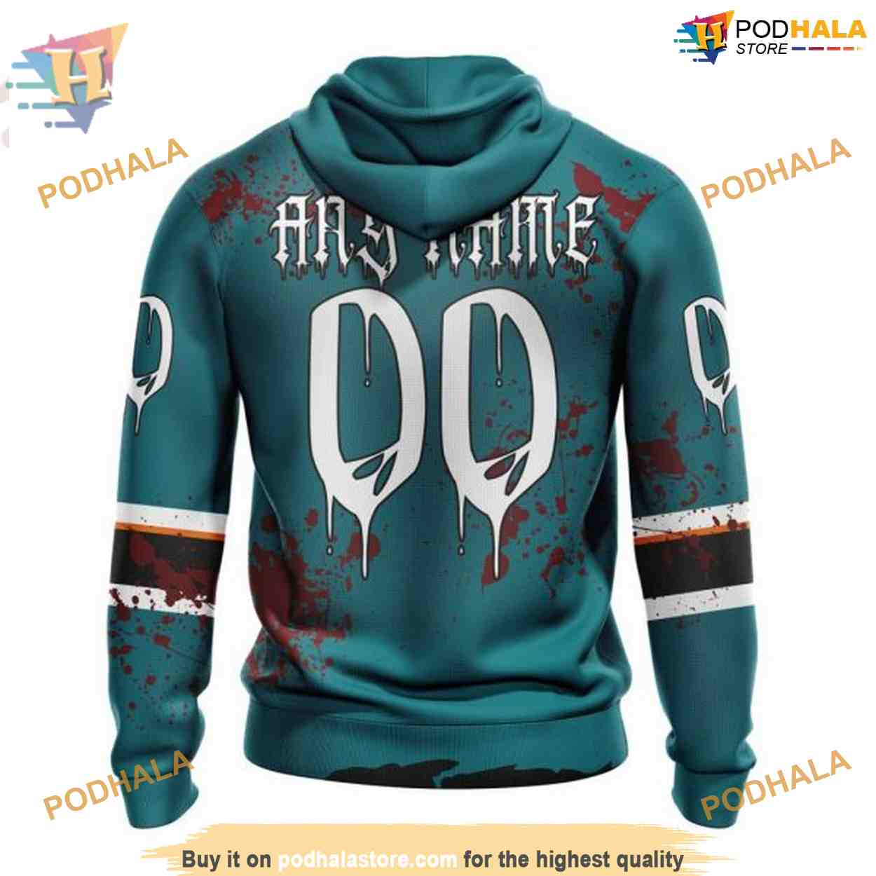 Custom NHL San Jose Sharks Hoodie 3D, Design Jersey Halloween Shirt Custom NHL San Jose Sharks Hoodie 3D, Design Jersey Halloween Shirt