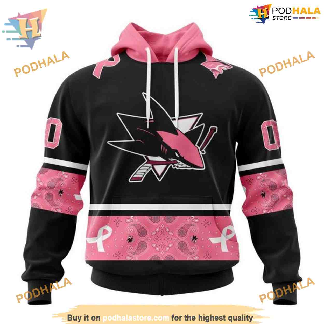 Custom NHL San Jose Sharks Hoodie 3D, Design PINK BREAST CANCER Shirt Custom NHL San Jose Sharks Hoodie 3D, Design PINK BREAST CANCER Shirt