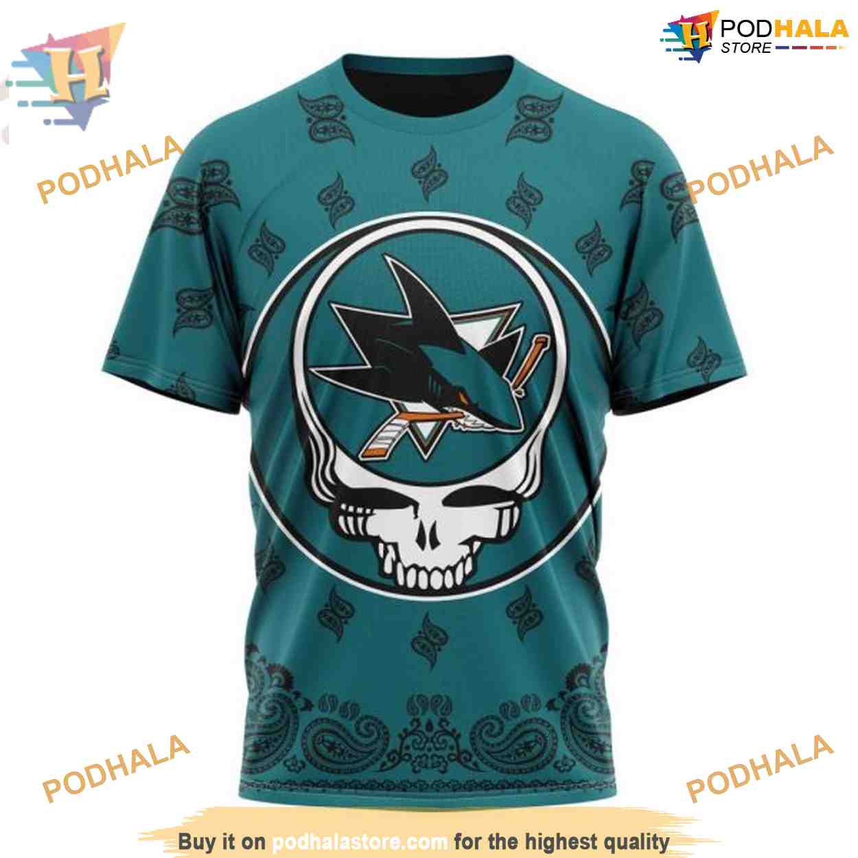 Custom NHL San Jose Sharks Hoodie 3D, Grateful Dead Design Shirt Custom NHL San Jose Sharks Hoodie 3D, Grateful Dead Design Shirt