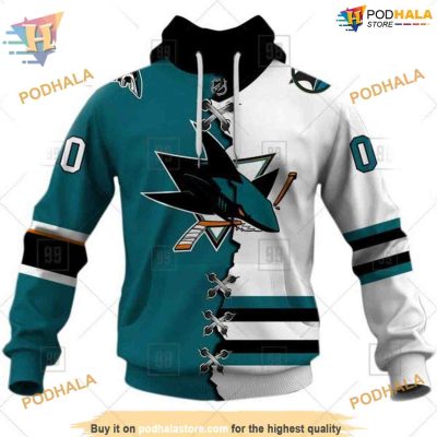 Custom NHL San Jose Sharks Hoodie 3D, Mix Jersey 2023 Style Shirt