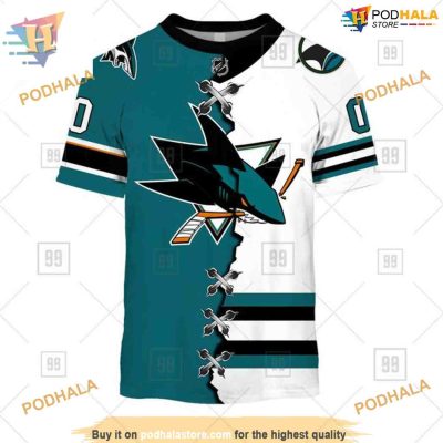 Custom NHL San Jose Sharks Hoodie 3D, Mix Jersey 2023 Style Shirt