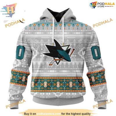 Custom NHL San Jose Sharks Hoodie 3D, Native Design Shirt