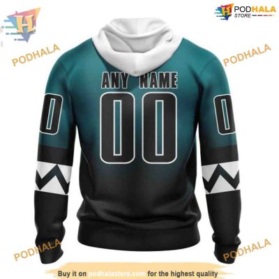 Custom NHL San Jose Sharks Hoodie 3D, New Gradient Series Concept Shirt