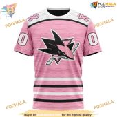 Custom Nhl San Jose Sharks Hoodie 3d Pink Fight Breast Cancer Design Shirt 3.jpg - demo10