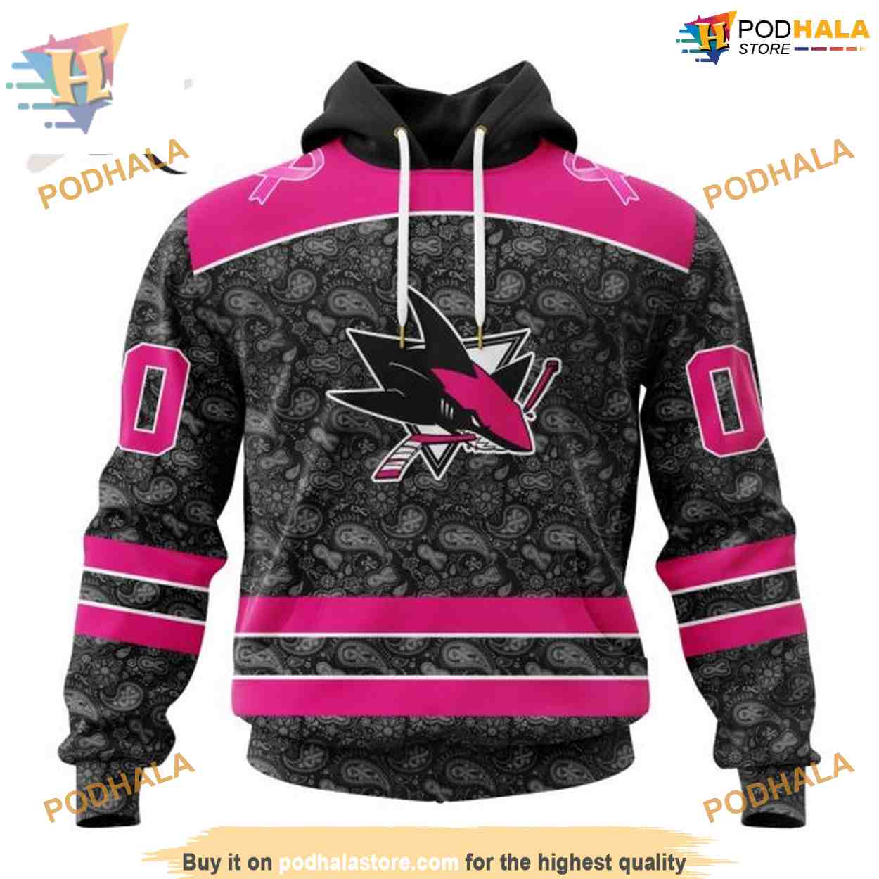 Custom NHL San Jose Sharks Hoodie 3D, Pink In The Rink Fight Breast Cancer Shirt Custom NHL San Jose Sharks Hoodie 3D, Pink In The Rink Fight Breast Cancer Shirt