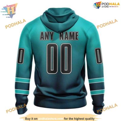 Custom NHL San Jose Sharks Hoodie 3D, Retro Gradient Design Shirt
